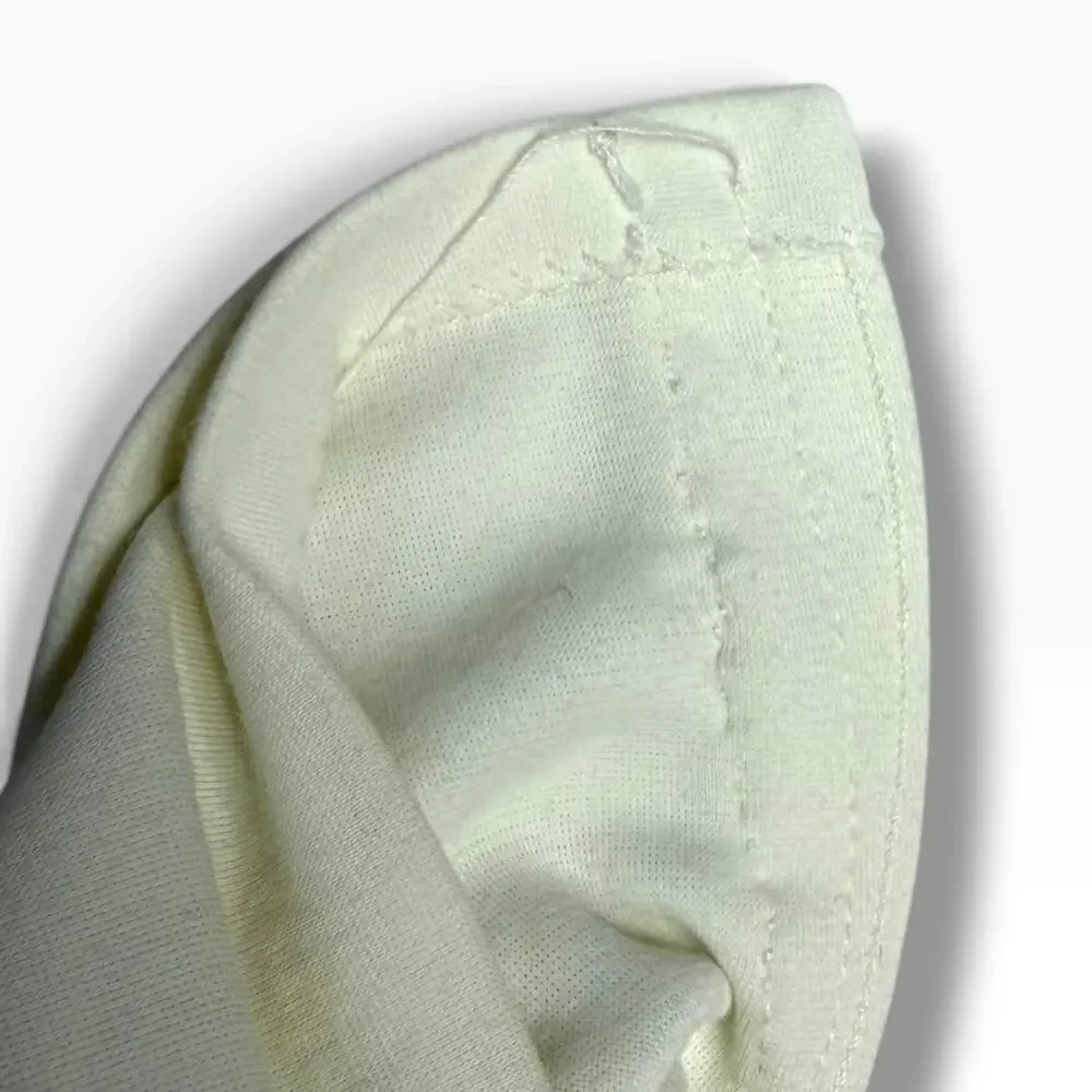 Vintage Opera Gloves White Nylon Size 8 Faux Pearl Buttons Long Made Philippines